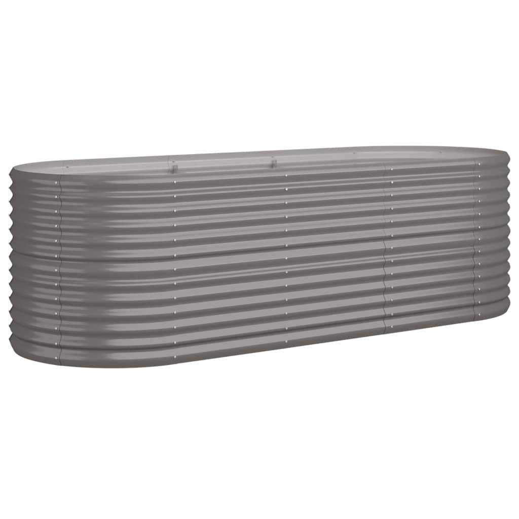 HOCHBEET Verzinkter Stahl 224/80/68 Cm Grau - Grau, Metall (224/68/80cm) - vidaXL