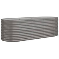 HOCHBEET Verzinkter Stahl 224/80/68 Cm Grau - Grau, Metall (224/68/80cm) - vidaXL