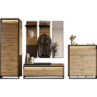 GARDEROBE Quant 4 - Schwarz/Eiche Artisan, Holzwerkstoff (287/249/40cm) - Meblini