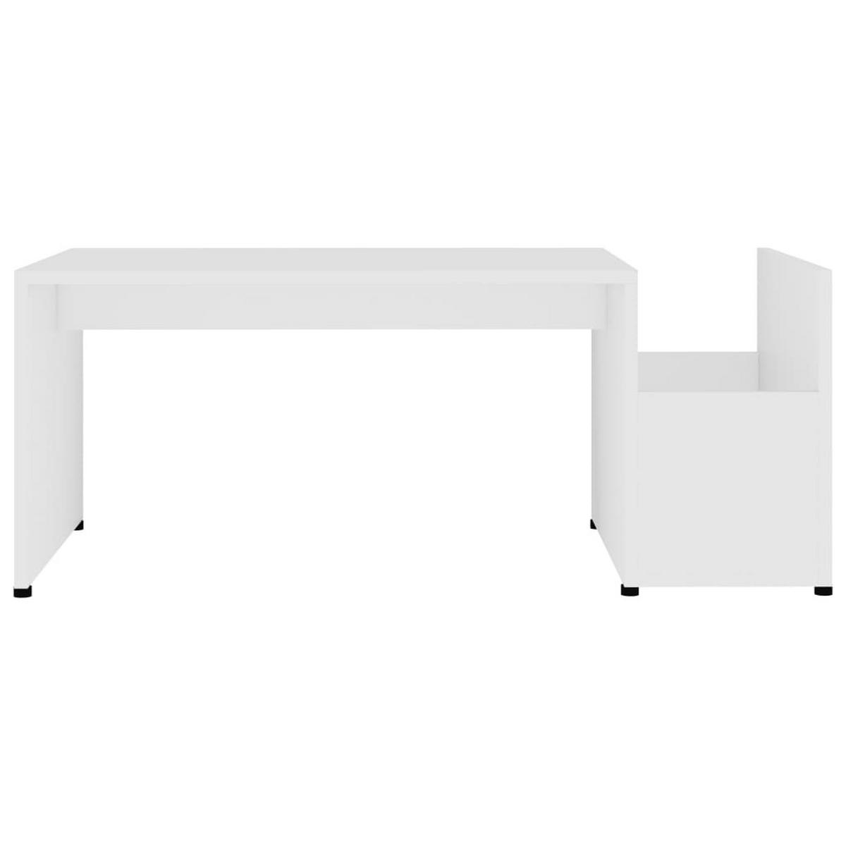 COUCHTISCH Weiß 90x45x35 cm Holzwerkstoff - Weiß, Holzwerkstoff (90/45/35cm) - furnicato