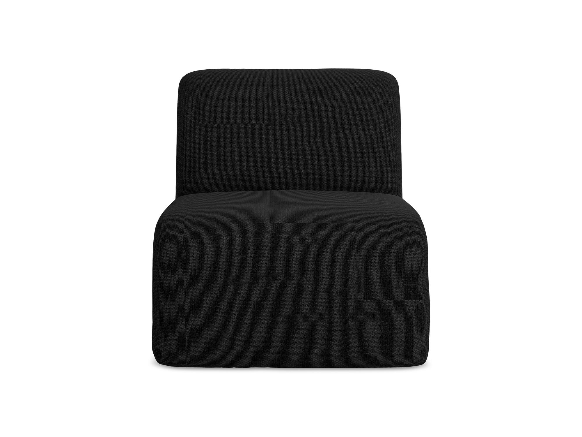 SOFAELEMENT Bouclé Stoff Schwarz - Schwarz, Holzwerkstoff/Kunststoff (70/75/94cm) - Makamii