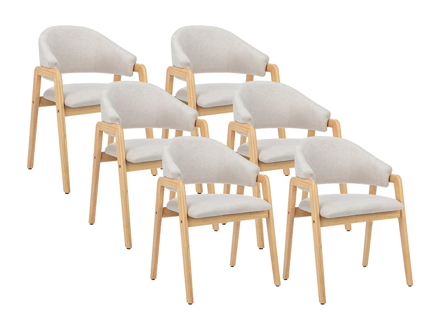 Vente-Unique Stuhl Beige 56x82x53.5 cm