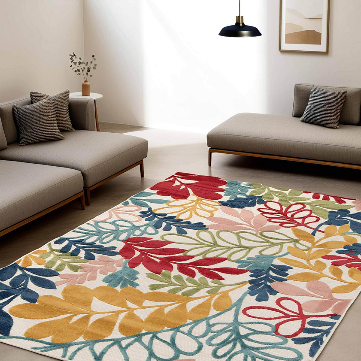 TEPPICH, Weiß - Weiß, Textil (200/290cm) - Oviala