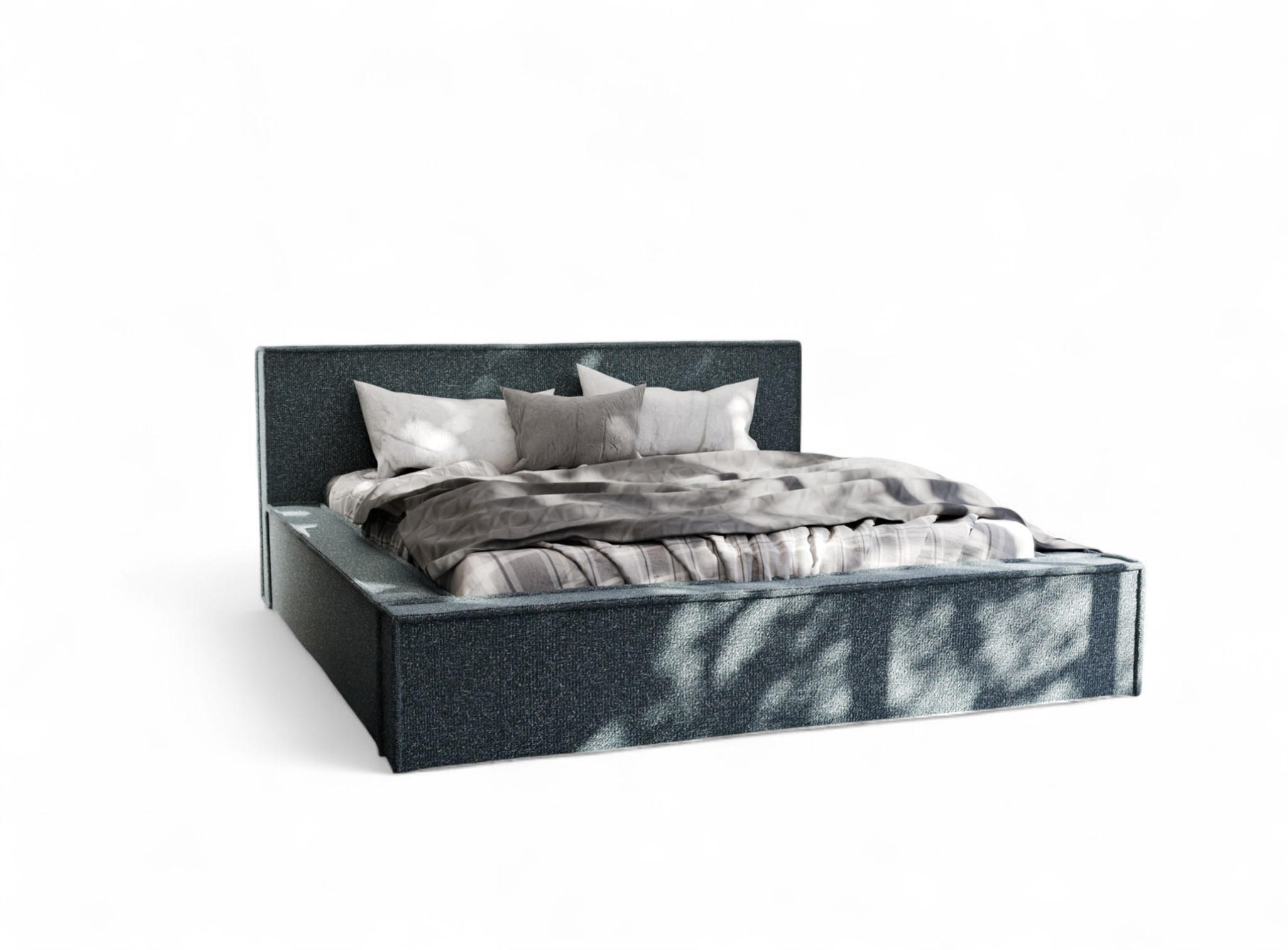 POLSTERBETT Aldana In Puente - Blau, Holzwerkstoff/Textil (180/200cm) - Fun Möbel