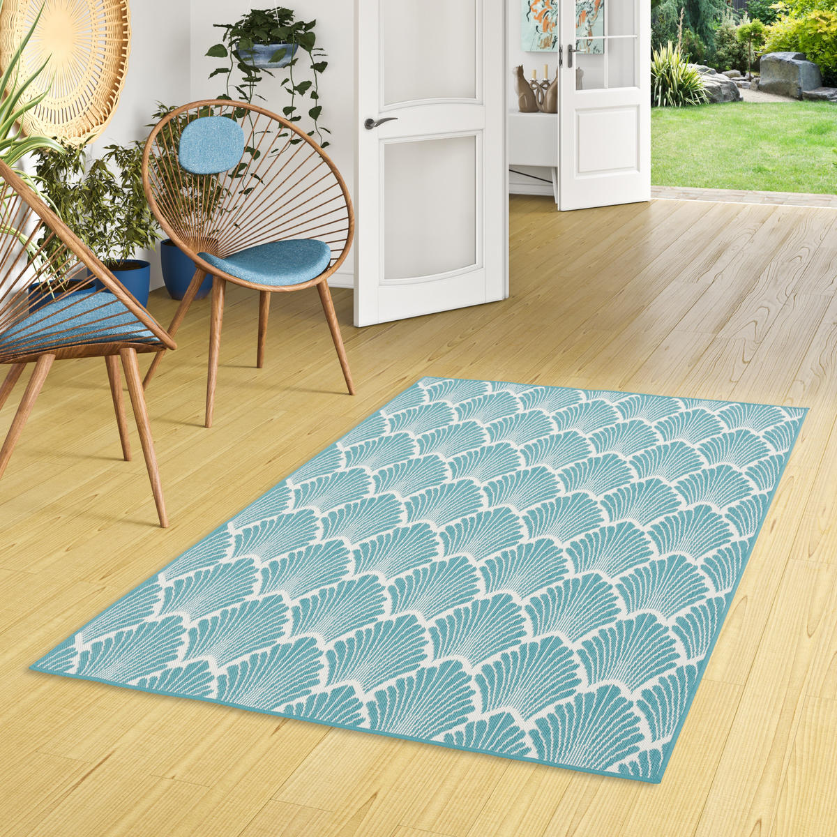 IN- UND OUTDOOR TEPPICH BEIDSEITIG CAPE COD MODERN - Mintgrün, Textil (160/220cm) - Pergamon