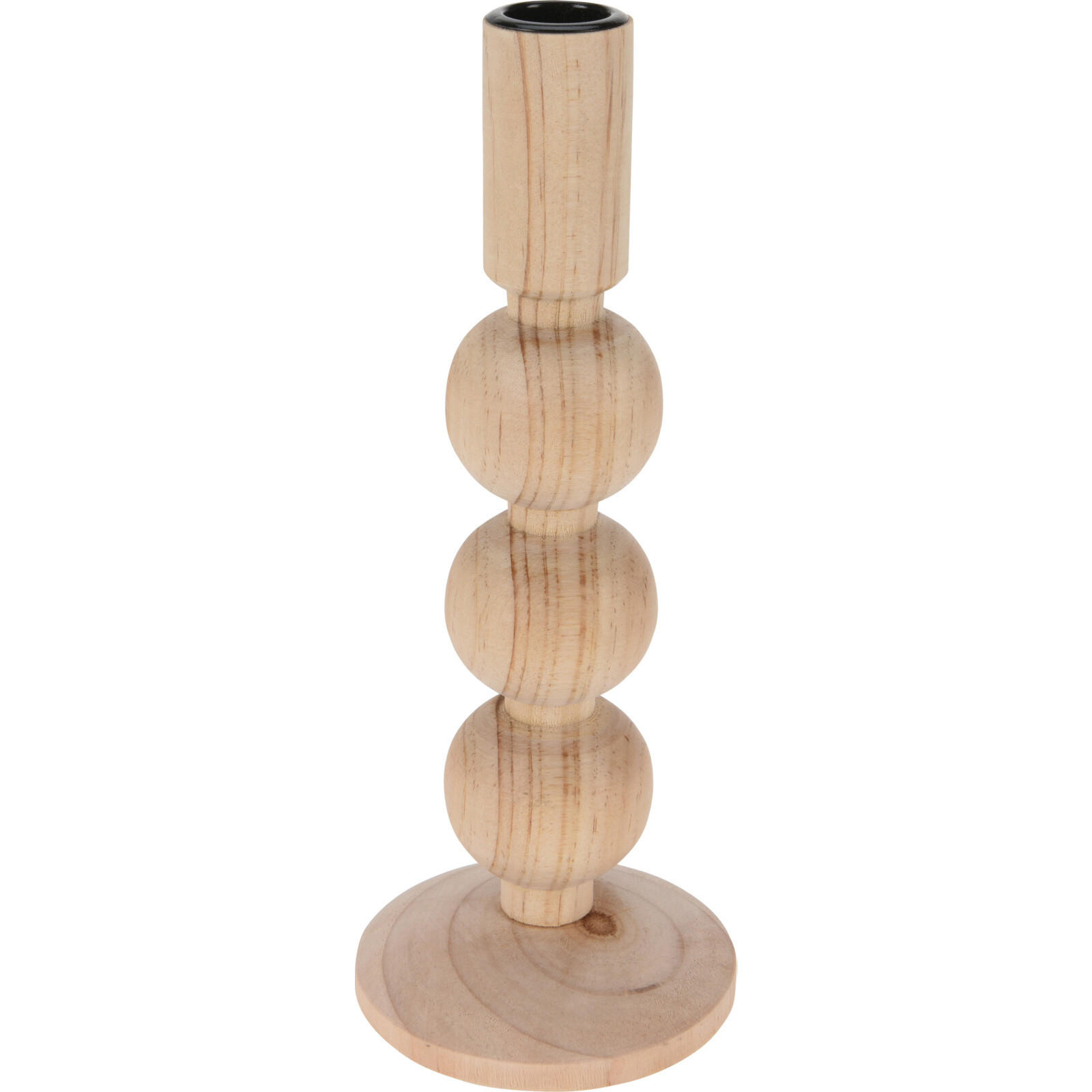 KERZENSTÄNDER Holz 23 cm - Beige, Holz (9.5/23.3/9.5cm) - Home Styling Collection
