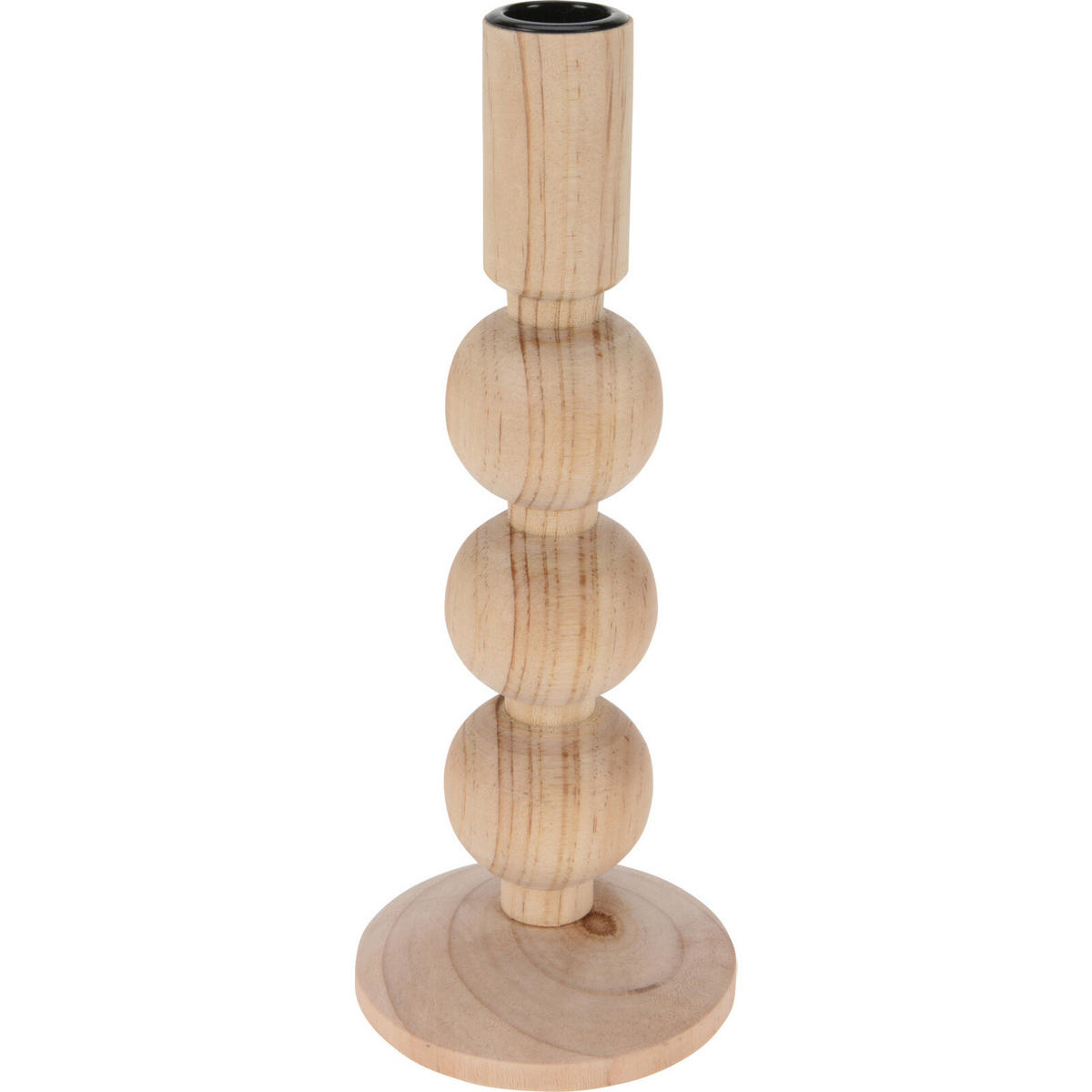 KERZENSTÄNDER Holz 23 cm - Beige, Holz (9.5/23.3/9.5cm) - Home Styling Collection