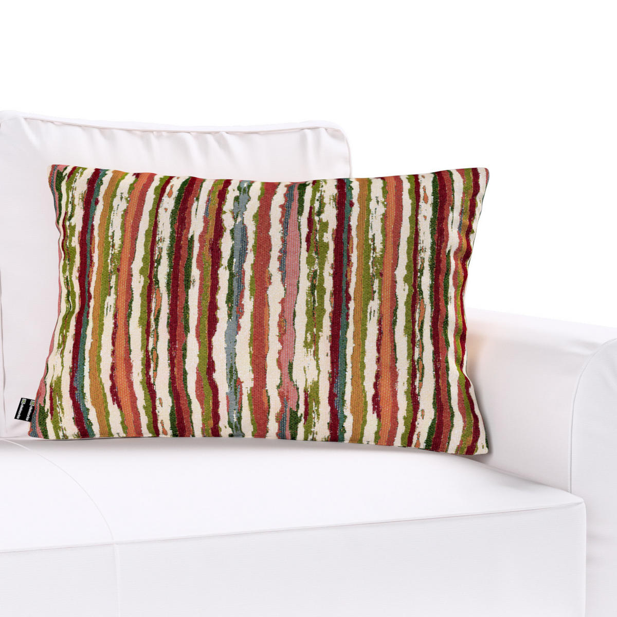 KISSENHÜLLE Cosy Home rot- grün, 47x28 cm - Rot/Multicolor, Textil (47/28cm) - Dekoria