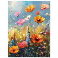 ZAHRADNÍ PLAKÁT Květiny - Příroda - Botanické - Umění 120x160 cm - světle modrá, plast (120/160/0.2cm) - OnlyWow