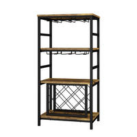 WEINREGAL Vela Eiche rustikal 50 x 100 cm mit Glashalter - Wildeiche, Holzwerkstoff (50/100/35cm) - Vicco