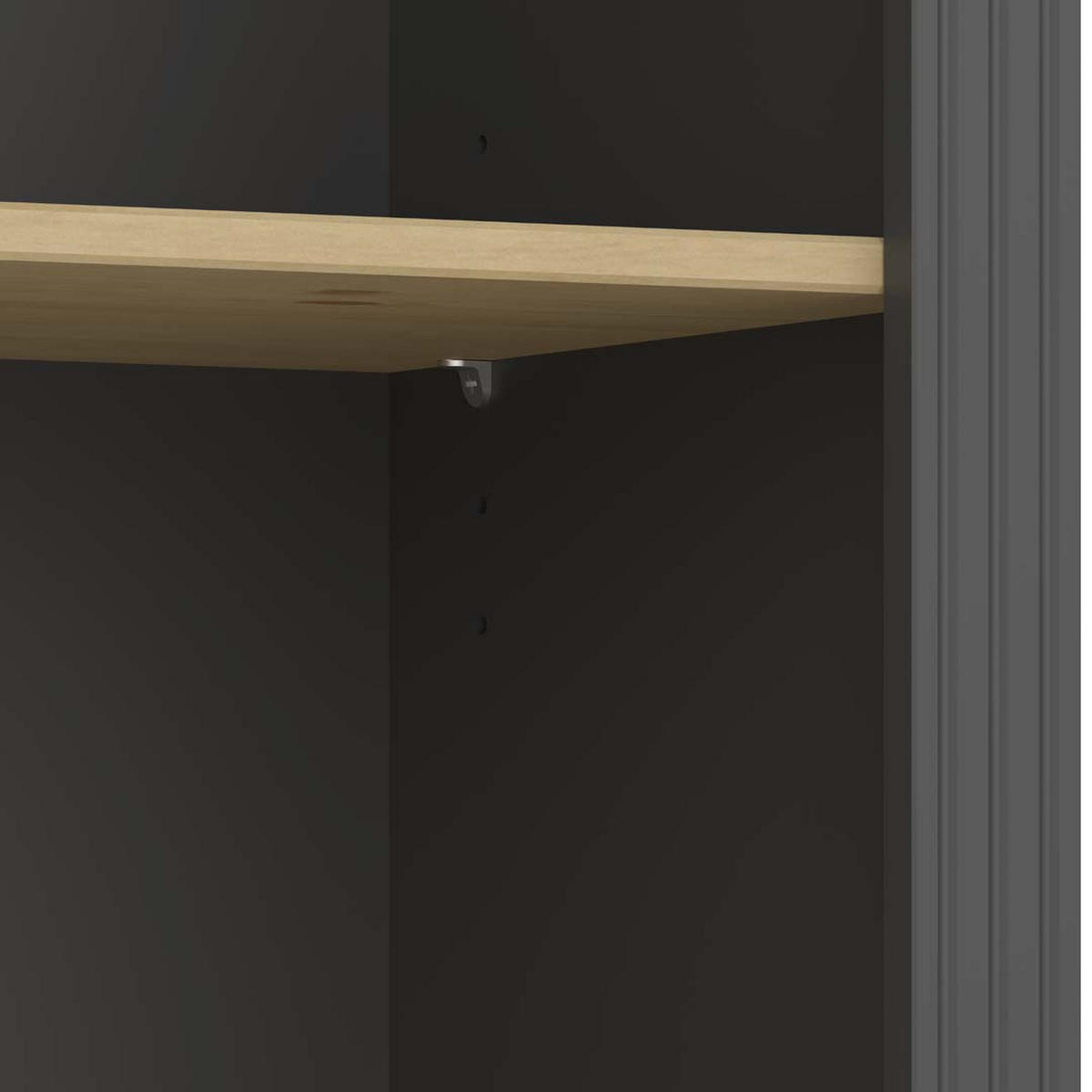 REGAL kaffefarben - Anthrazit, Holz (82/189/37cm) - ebuy24