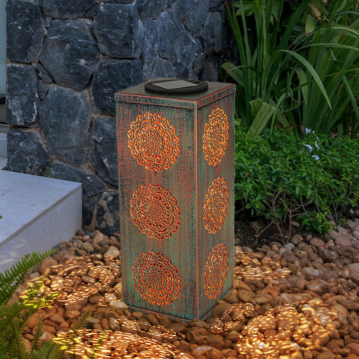 LED AUSSENLEUCHTE Rostoptik Braun - Braun, Metall (10.2/10.2/26cm)