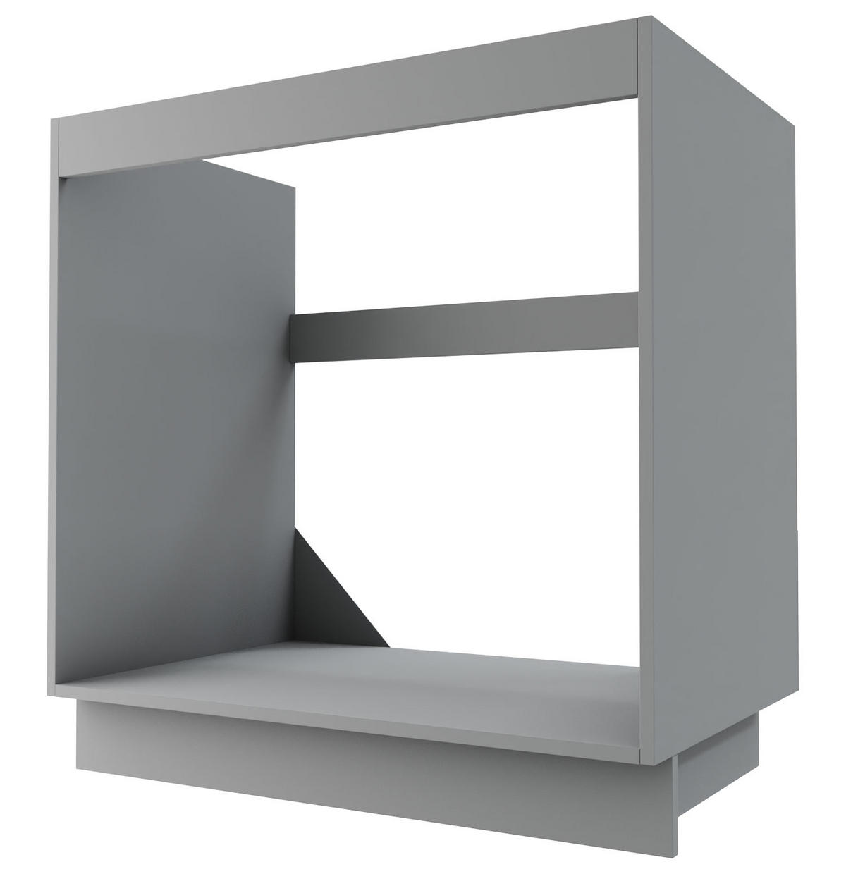 SPÜLENUNTERSCHRANK Essen D8Z/80 Grau Hochglanz / Grau Matt 80 / 50 / 82cm - Grau, Holz/Holzwerkstoff (80/82/50cm) - Feldmann-Wohnen