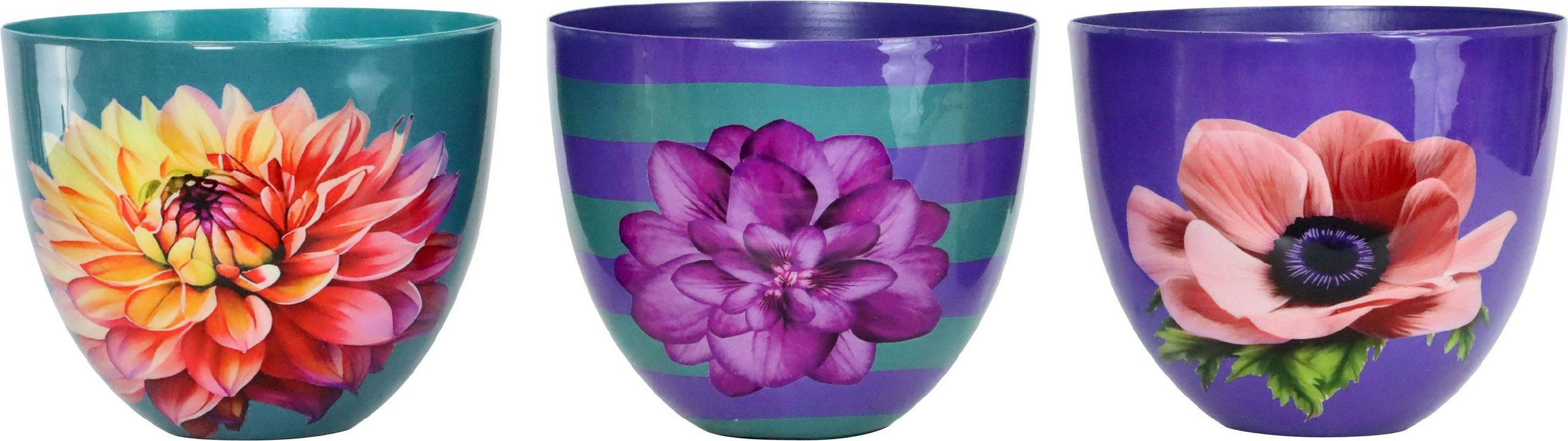 ÜBERTÖPFE Blossom - Multicolor, Metall (15/12/15cm) - FURNARO