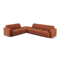 ECKSOFA links Molino aus Boucle braun 6 Sitzplätze - Braun, Textil (250/315cm) - Micadoni