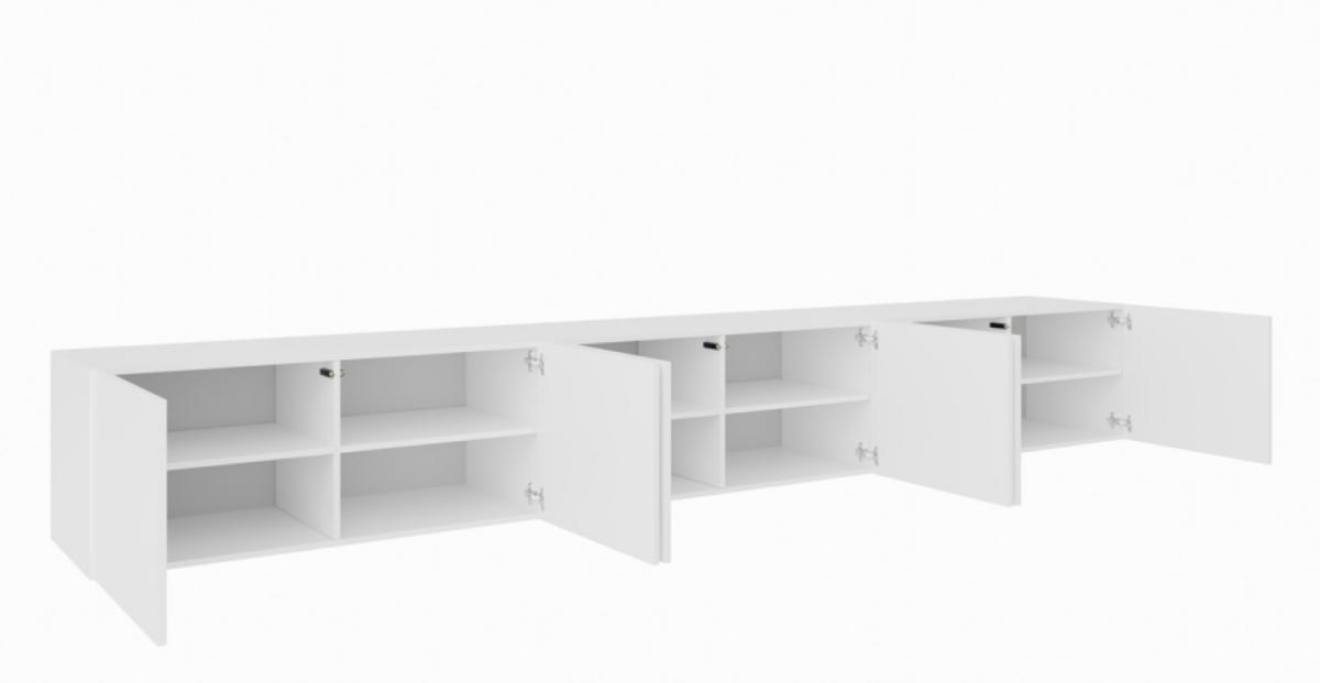 TV-LOWBOARD Weiß LION 300 Geschlossen - Weiß, Holzwerkstoff (300/41/40cm) - Sepro Meble