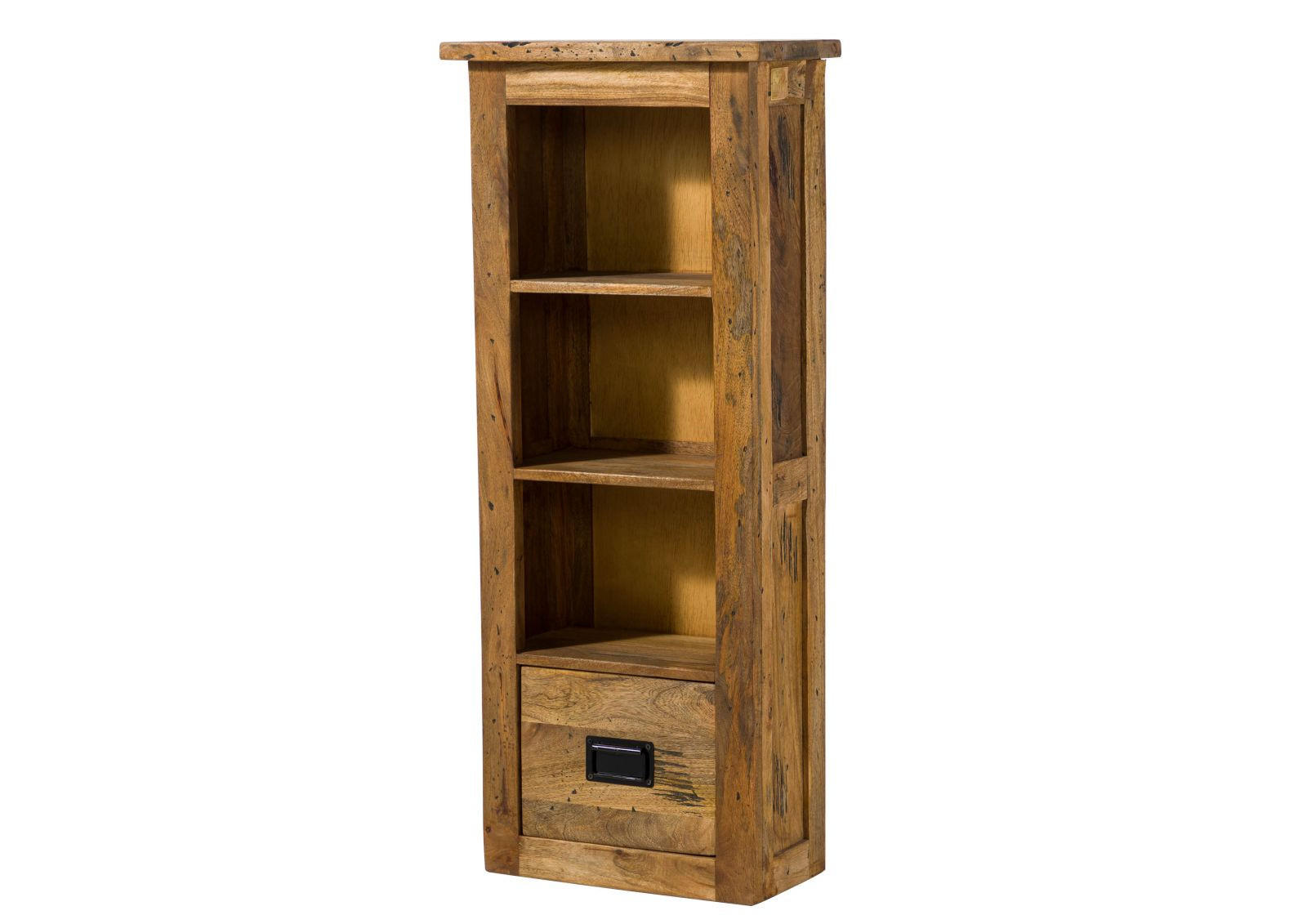 HÄNGESCHRANK Mango 50x26x120 natur lackiert RAILWAY #180 - Braun, Holz (50/120/26cm) - Massivmoebel24