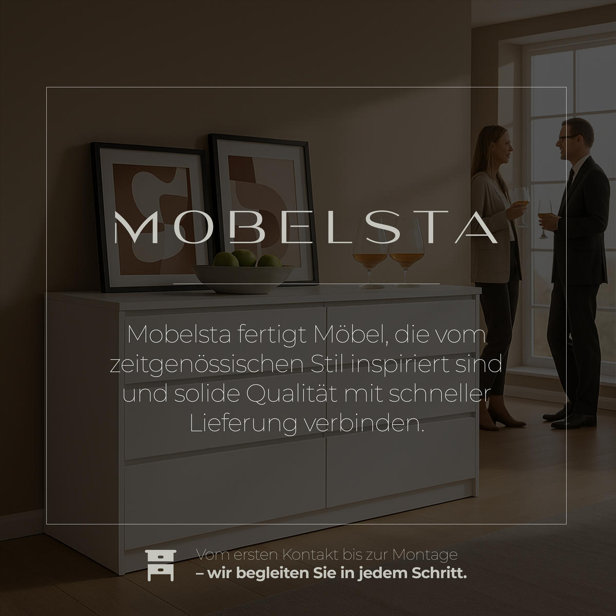 KOMMODE 120 Anthracite & Lancelot 120x39x78,5 cm - Anthrazit/Eschefarben, Holzwerkstoff (120/78.5/39cm) - Mobelsta