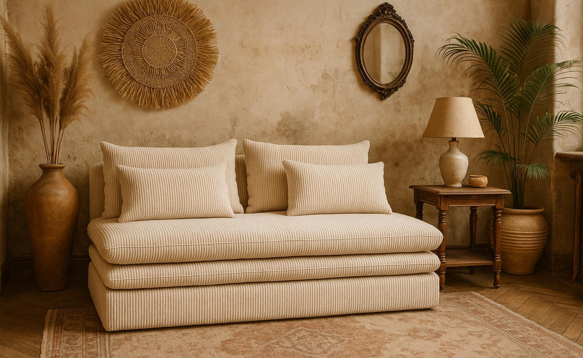 SCHLAFSOFA Mit Bettkasten NELIA, Stoff Poso, Beige - Beige, Holz (190/75/90cm) - Kaiser Möbel