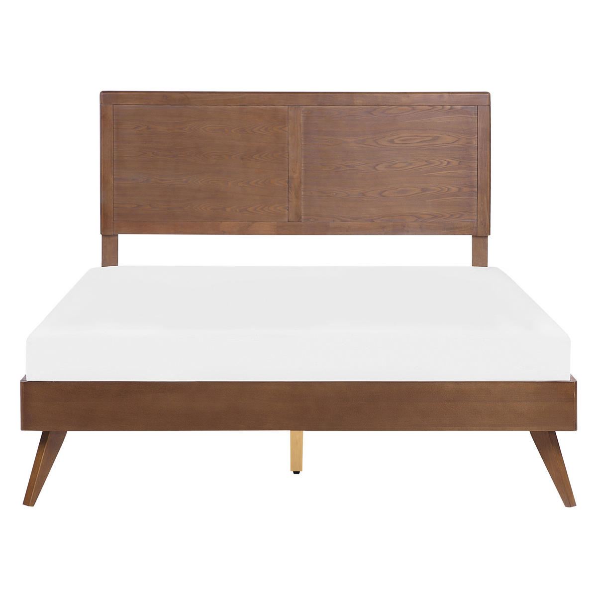 HOLZBETT 160/200cm Dunkler Holzfarbton Istres - Dunkelbraun, Holzwerkstoff (160/200cm) - Beliani