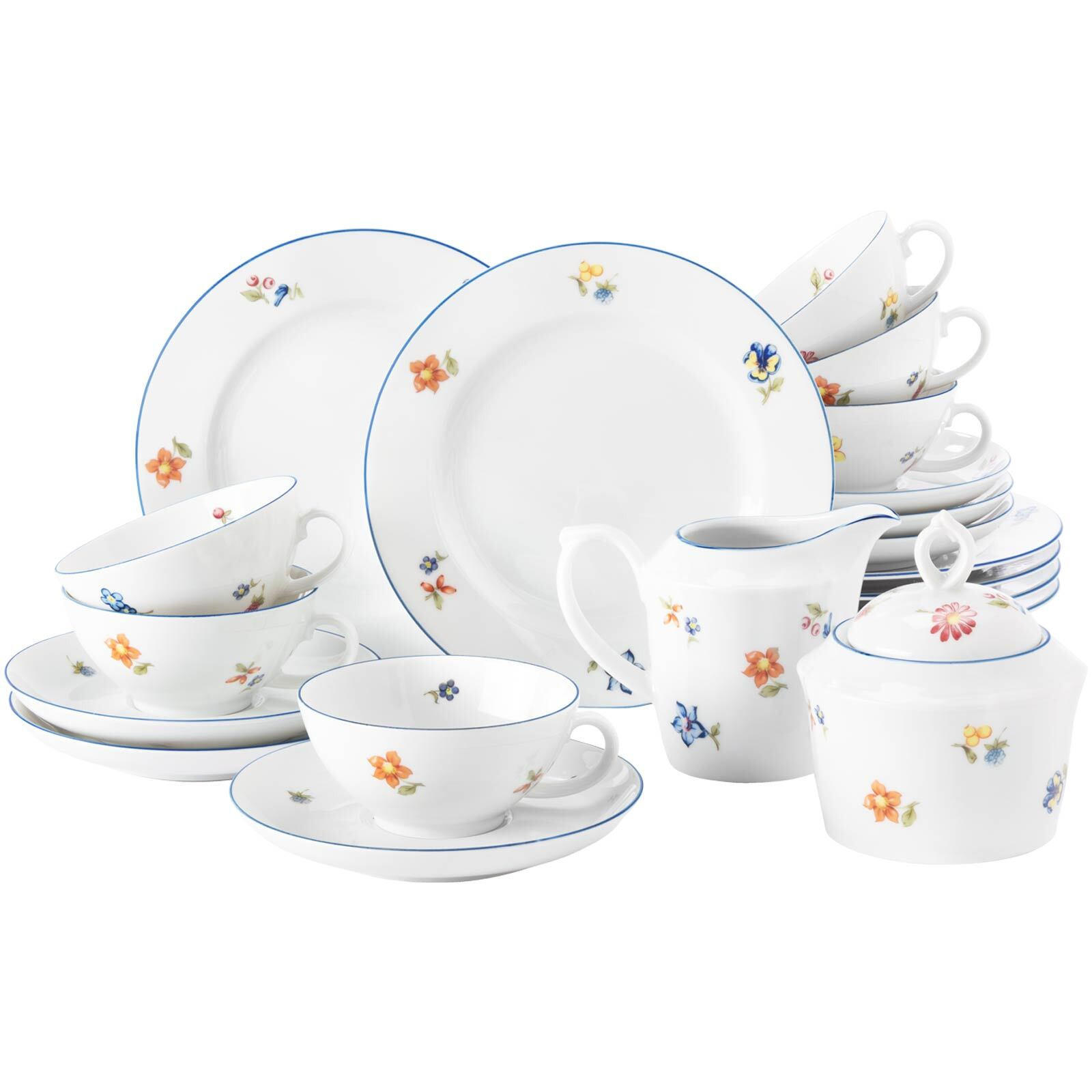 TEESERVICE Sonate Nostalgie bunt 20er Set - Multicolor, Keramik (1/1/1cm) - Seltmann Weiden