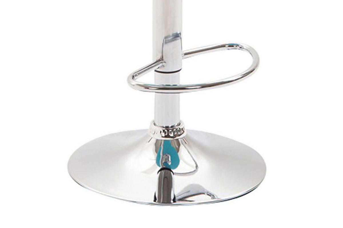 BARHOCKER 2er Set Prag Kunstleder chrom schwarz - Chromfarben/Schwarz, Kunststoff/Metall (51/109/52cm) - TPFLiving