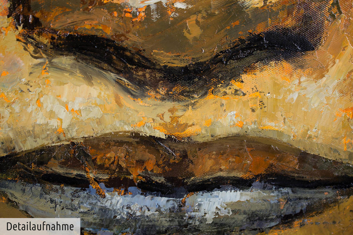 ACRYLBILD HANDGEMALT 75/100 cm - Braun, Holz/Textil (75/100cm) - KUNSTLOFT