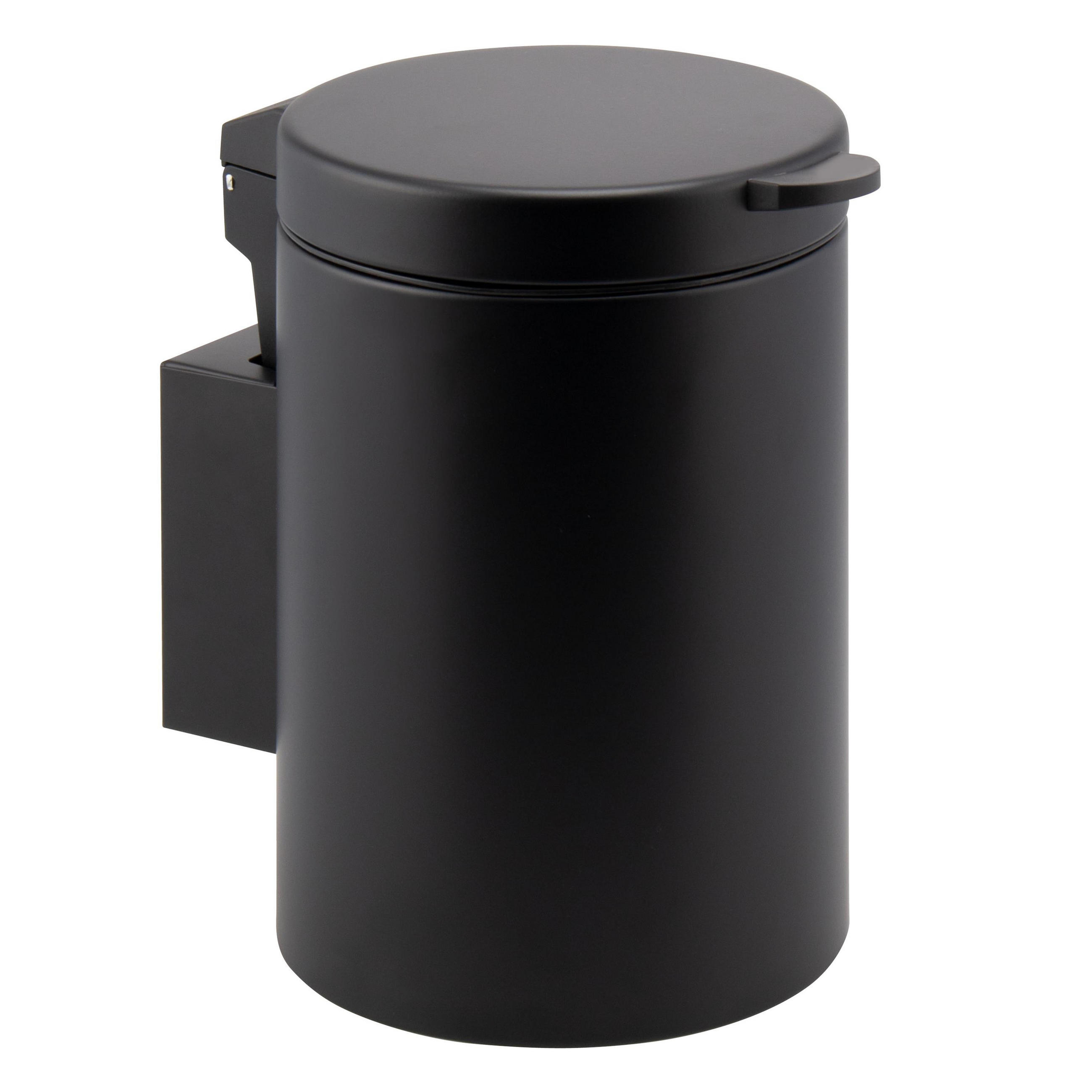 WAND-KOSMETIKEIMER, schwarz - Schwarz, Metall (16/24/23cm) - bremermann