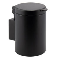 WAND-KOSMETIKEIMER, schwarz - Schwarz, Metall (16/24/23cm) - bremermann