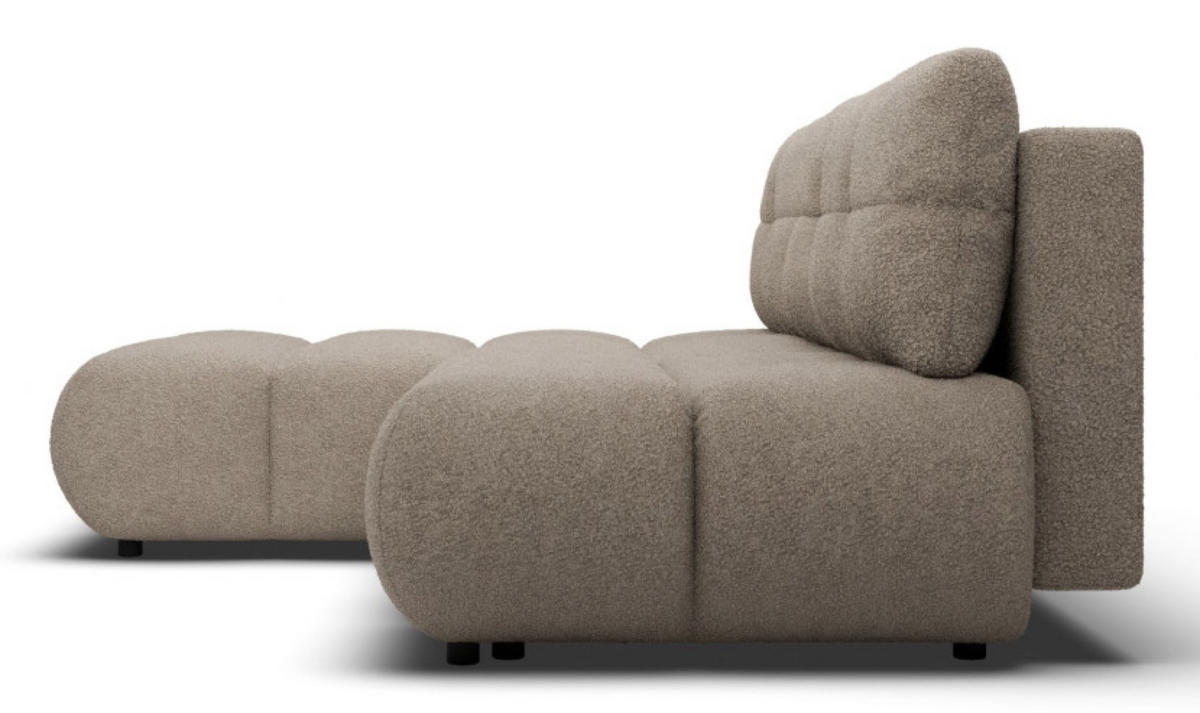 ECKSOFA Dunkelbeige MILA Ausziehbar Links Ohne Armlehnen - Beige, Textil (230/177cm) - Sepro Meble