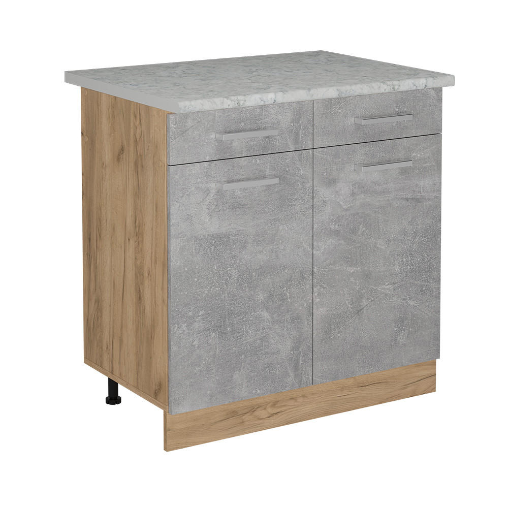 Vicco Küchenunterschrank Grau, Eiche 80x81.6x60 cm