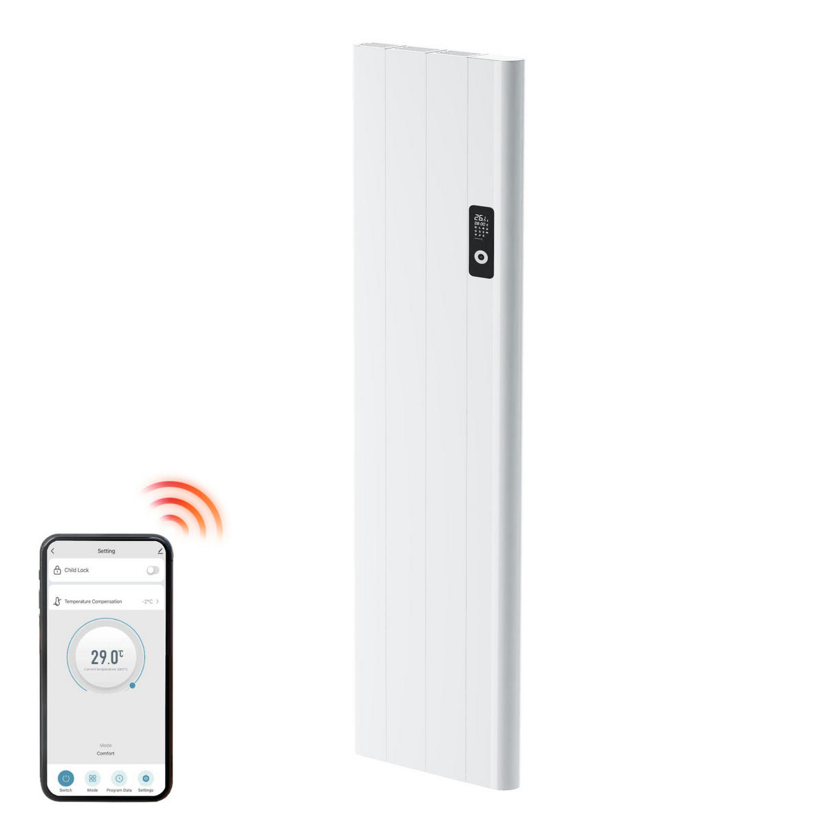 HEIZKÖRPER Weiß 160/36,2/6 cm - Weiß, Metall (36/160/6cm) - EMKE