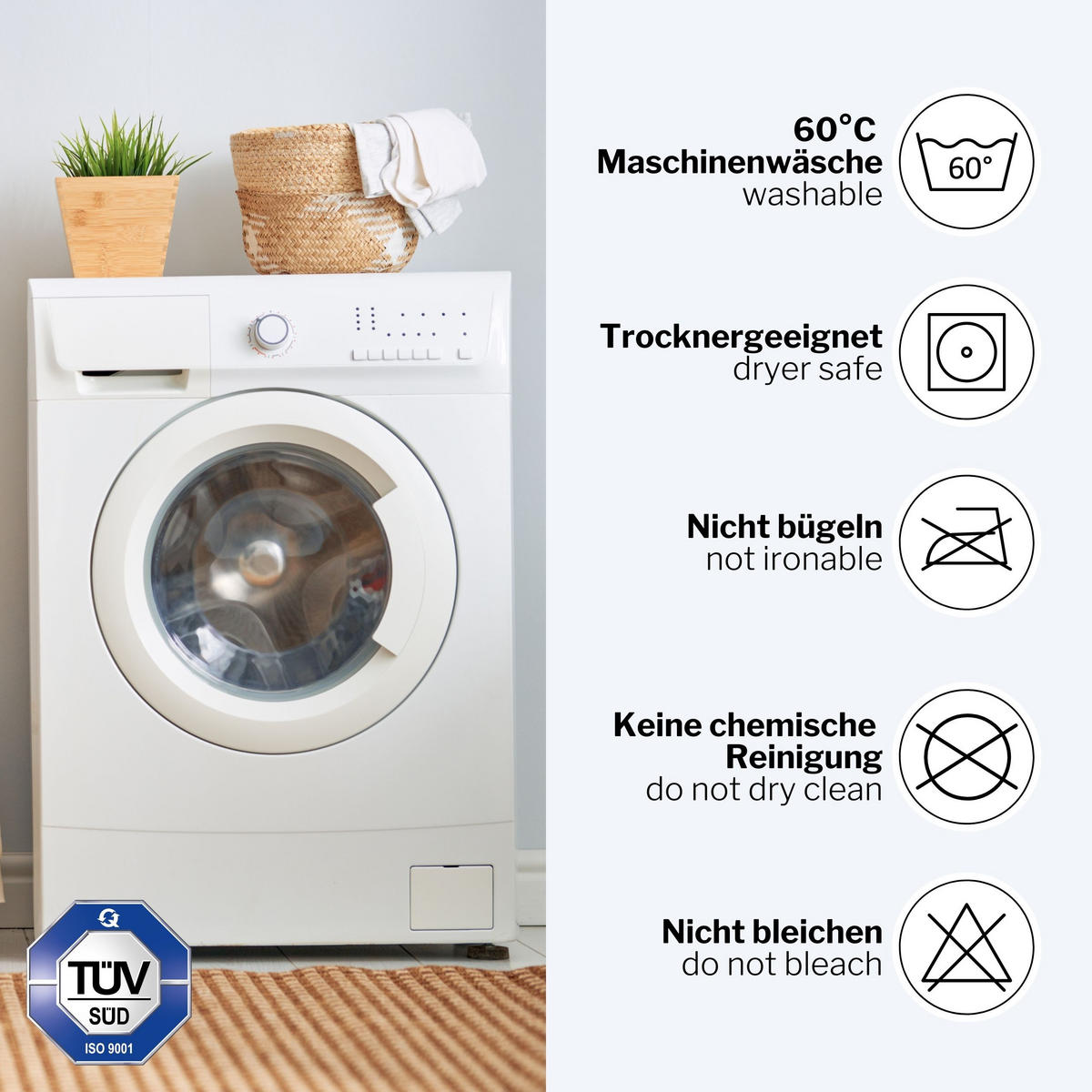 MATRATZENSCHONER Premium wasserdicht mit Eckgummis - Weiß, Naturmaterialien - DarBene