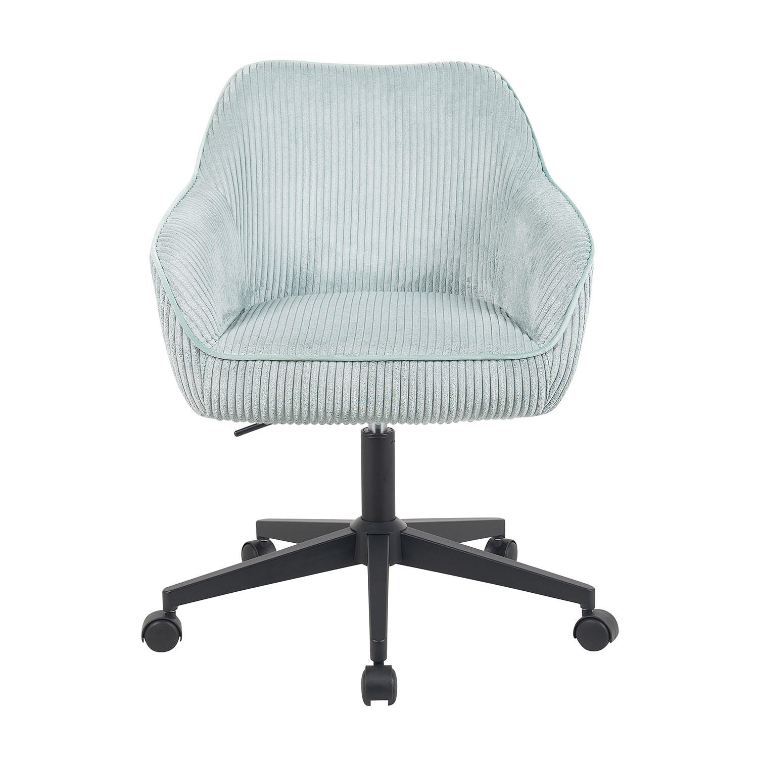 BÜROSTUHL Mika-Elio 2er-Set - Schwarz/Hellblau, Textil/Metall (60/79/61cm) - DUBI Möbel