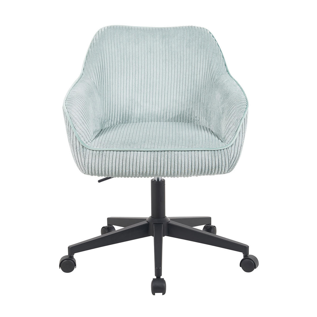 BÜROSTUHL Mika-Elio 2er-Set - Schwarz/Hellblau, Textil/Metall (60/79/61cm) - DUBI Möbel