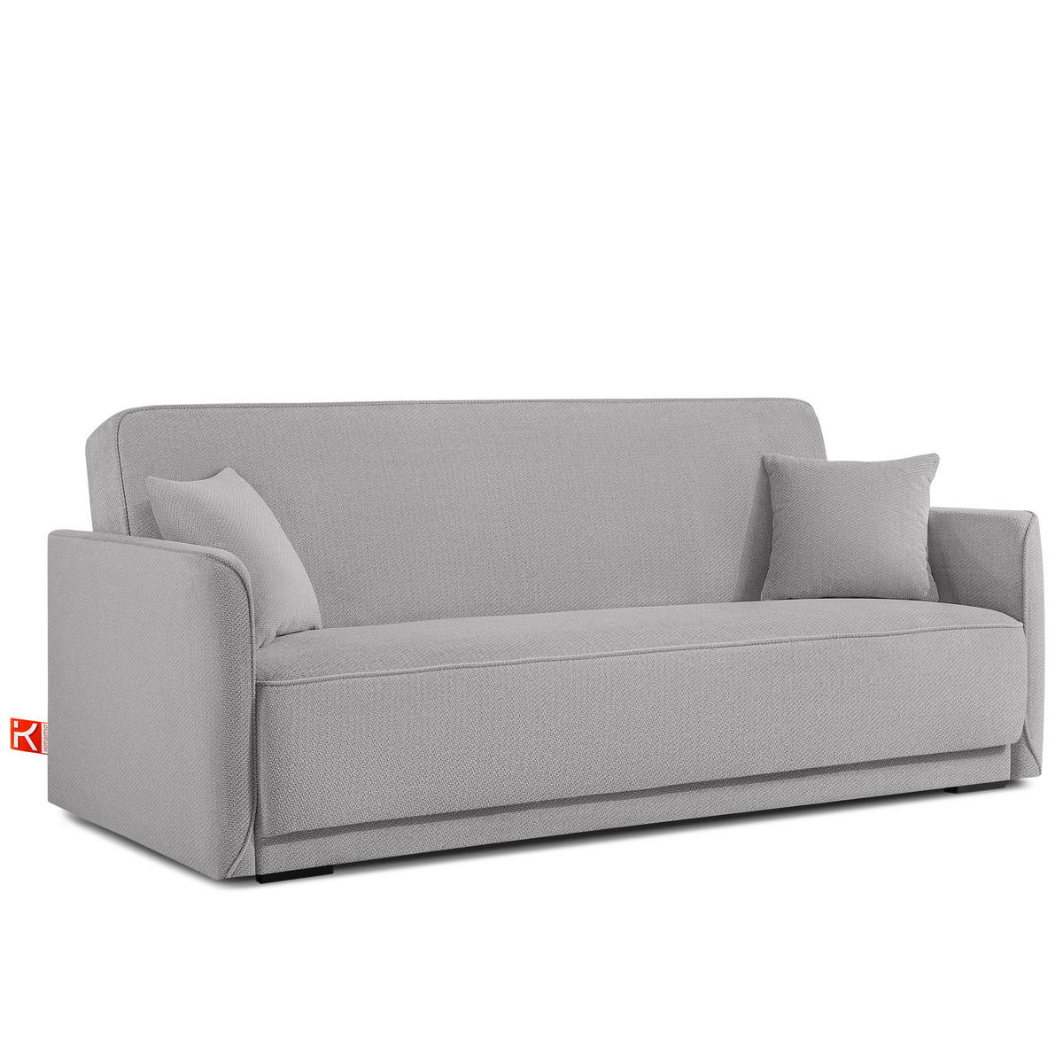 EINZELSOFA LIRIS, 3 Personen, Grau - Grau, Holz/Holzwerkstoff (208/91/98cm) - KONSIMO®