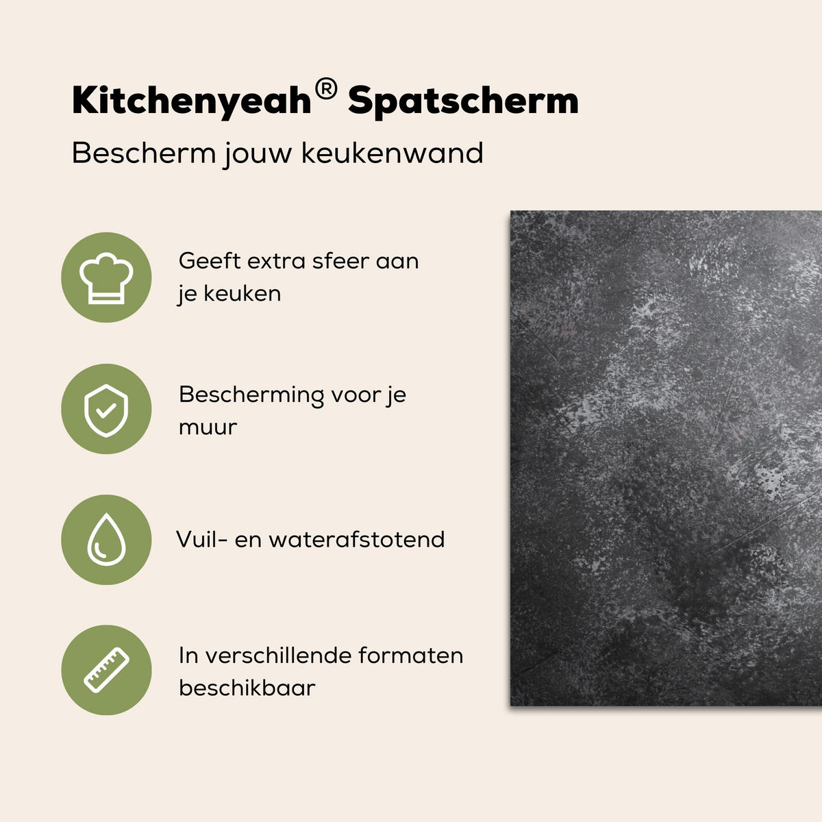 SPRITZSCHUTZ KÜCHE Pfeffer - Kräuter - Gewürze - Beton 90x60 cm - Rot, Metall (90/0.3/60cm) - MuchoWow