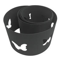 SICHTSCHUTZSTREIFEN zaun|zu PREMIUM dekor Schmetterlinge Sichtschutz Anthrazit 2,55m - Anthrazit, Kunststoff (255/19cm) - ZAUN|ZU