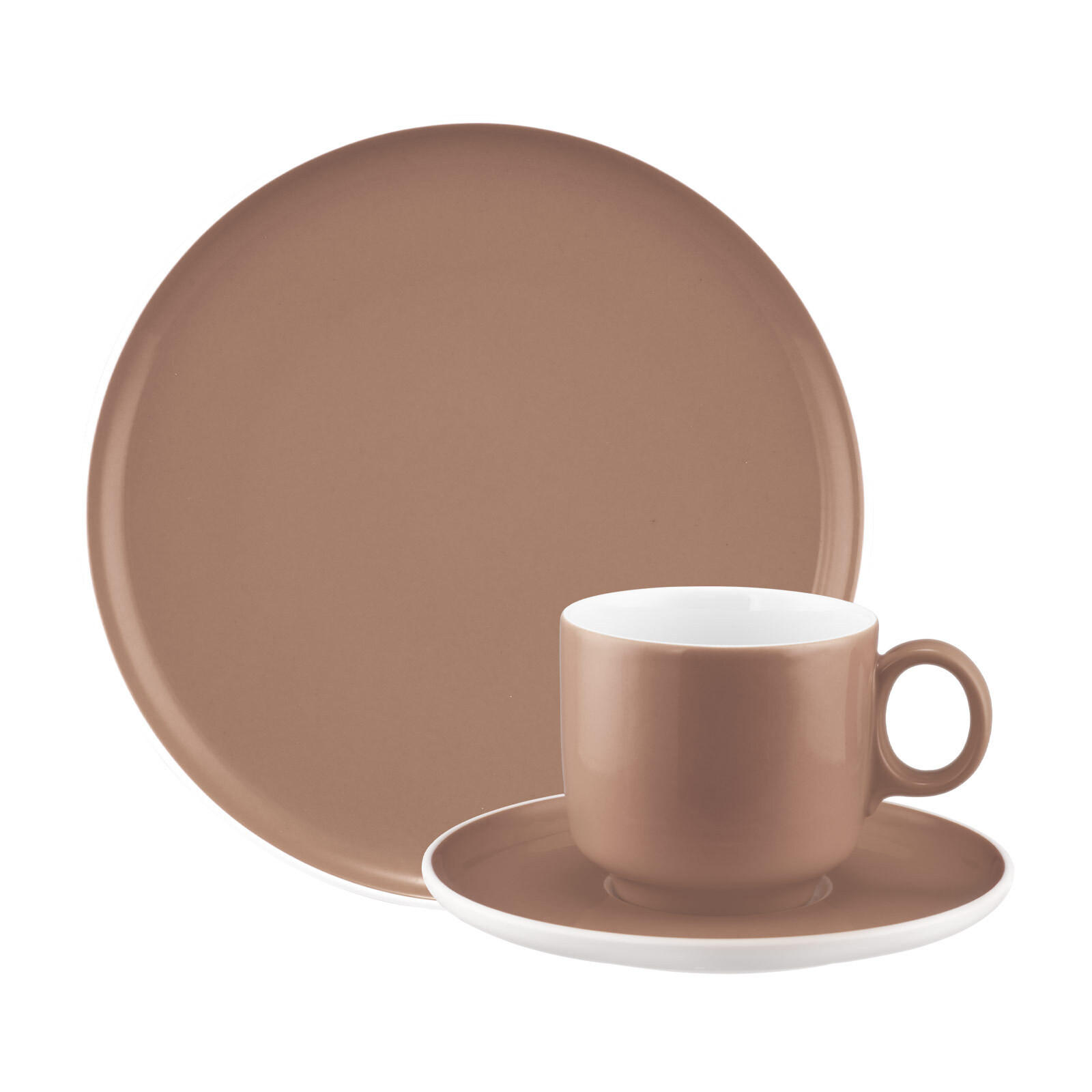KAFFEESERVICE Sento Home Pure Colors Cocoa Brown 18-tlg. - Hellbraun, Keramik (2/2/2cm) - Seltmann Weiden