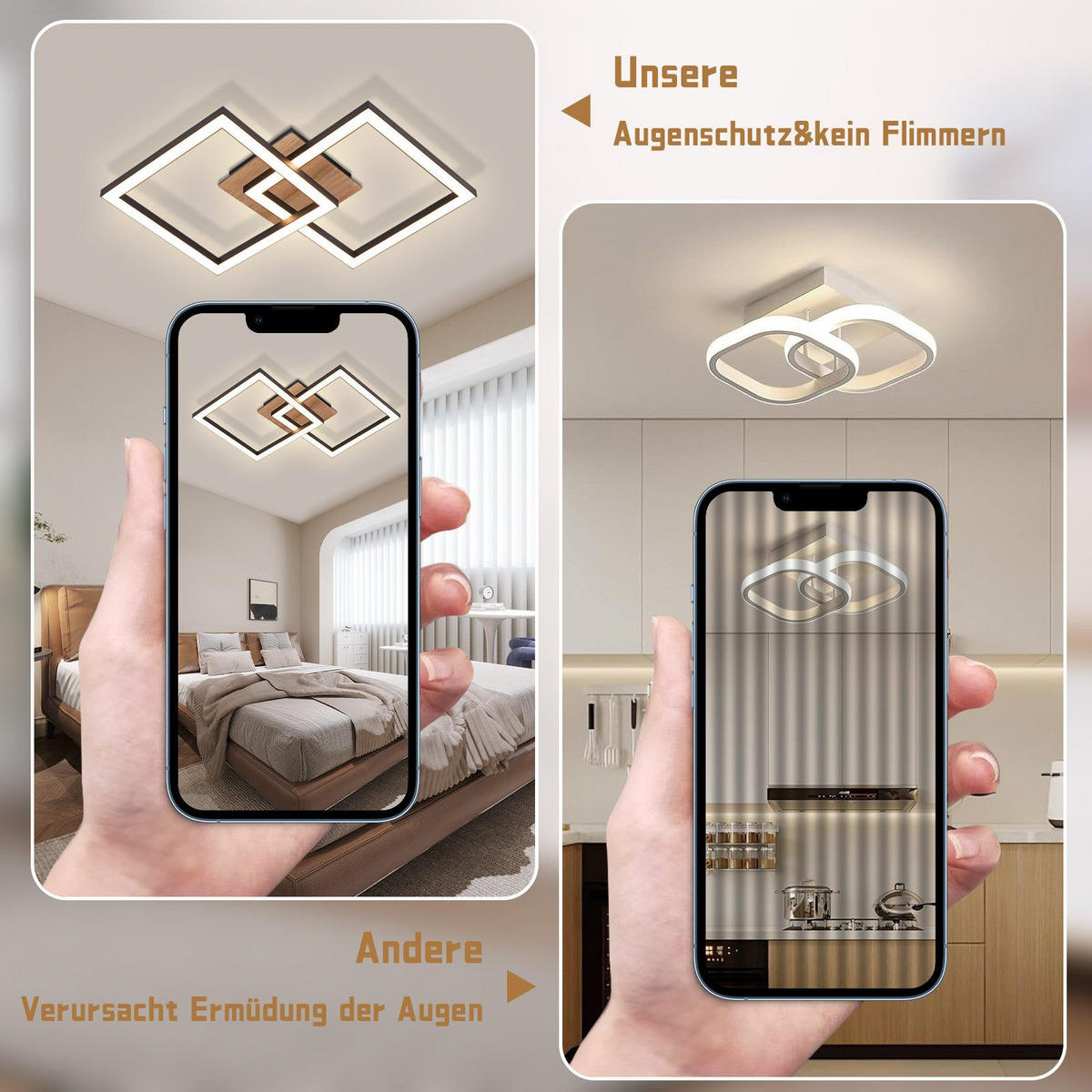 LED-DECKENLEUCHTE Frost 33.3/33/6.1 cm - Schwarz, Metall (33.3/33/6.1cm) - Nettlife