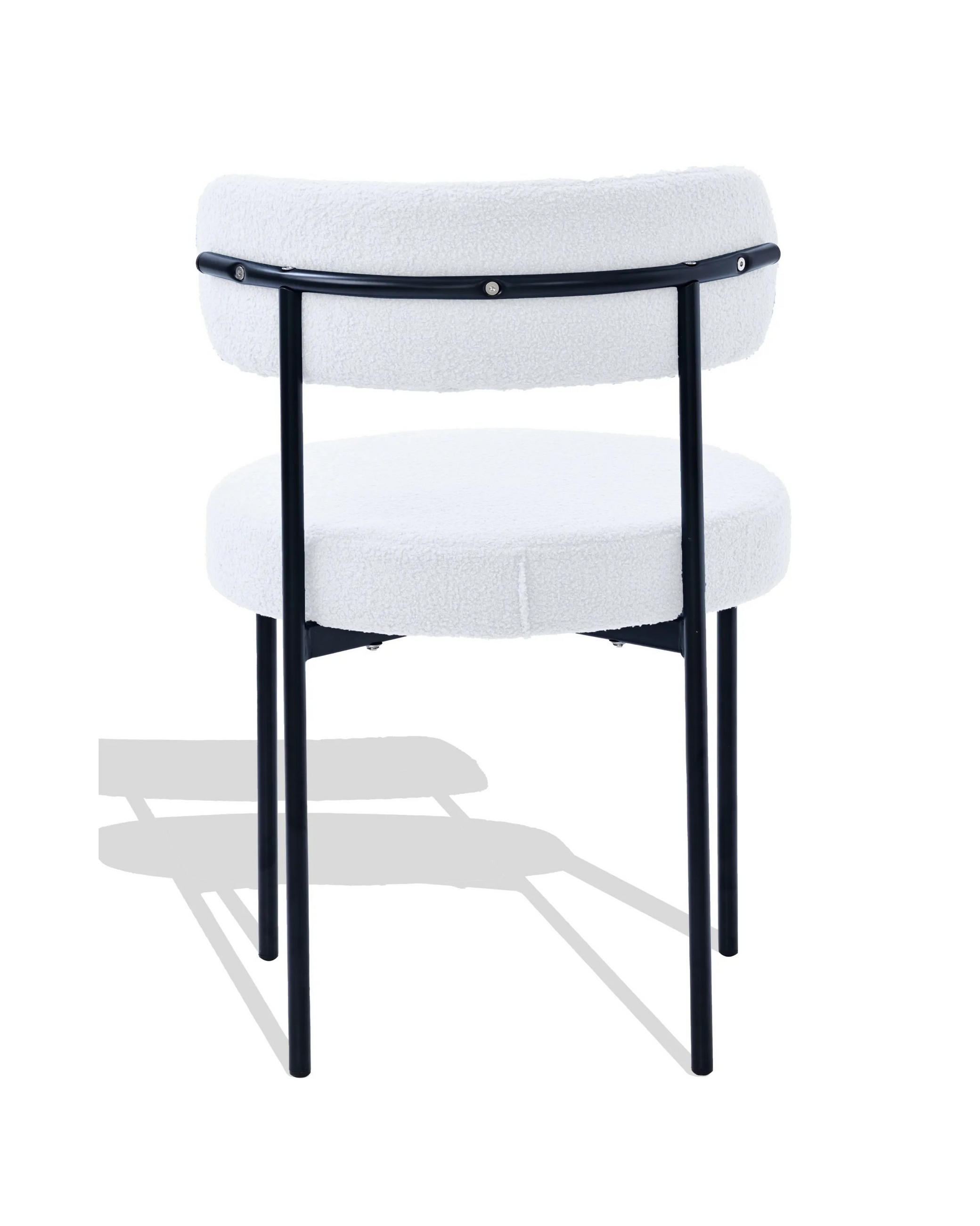 Thumbnail - Nest Dream Plüschsamtstuhl, Weiß, Textil, 1-Sitzer, 52x78x55 cm, Esszimmer, Stühle, Esszimmerstühle, Vierfußstühle