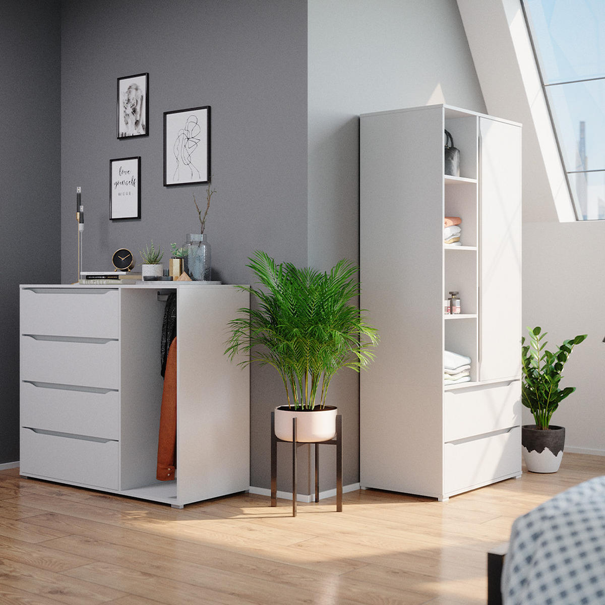 ŠATNÍ SKŘÍŇ Ruben Bílá - bílá, kompozitní dřevo (80/189.9/48cm) - Vicco