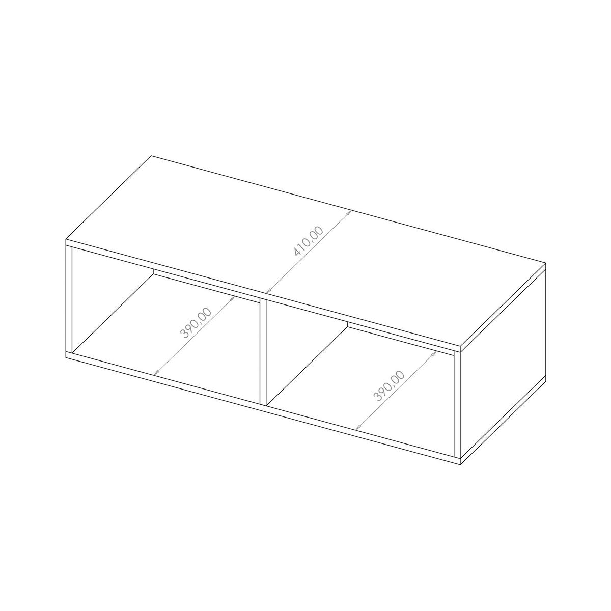 LOWBOARD Kavell mit 2 Türen, 100 cm, stehend/hängend, eiche Artisan - Eiche Artisan, Holzwerkstoff (100/37.5/43cm) - Beautysofa