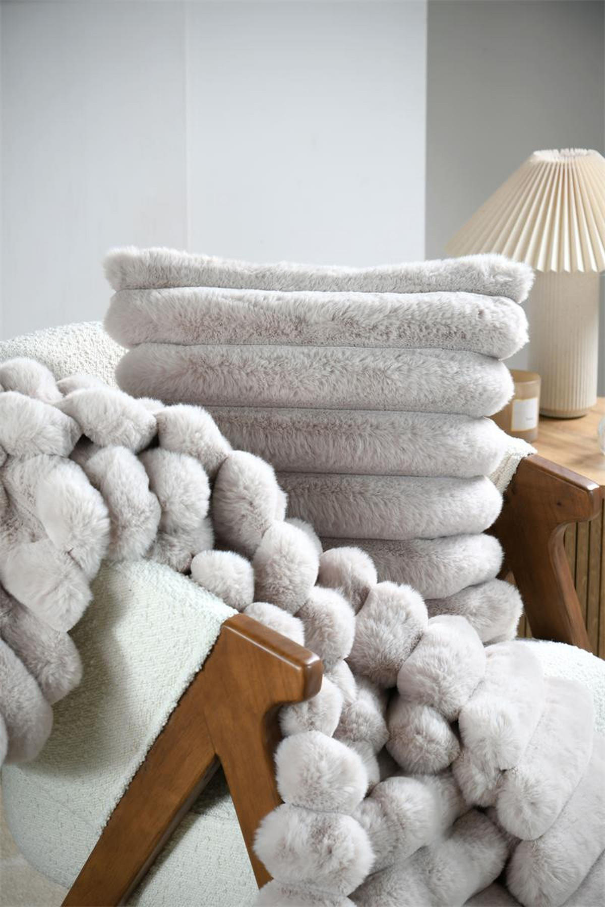 DEKOKISSEN Polary 45/45 cm - Grau, Textil (45/45cm)