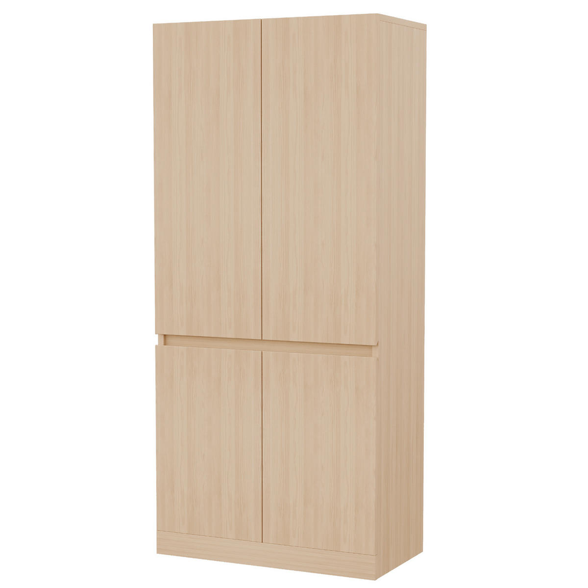 KLEIDERSCHRANK aus Holz 70x40x170 cm Naturholz mit Doppeltüren und großem Stauraum - Nussbaumfarben, Holzwerkstoff (70/170/40cm) - Modfu