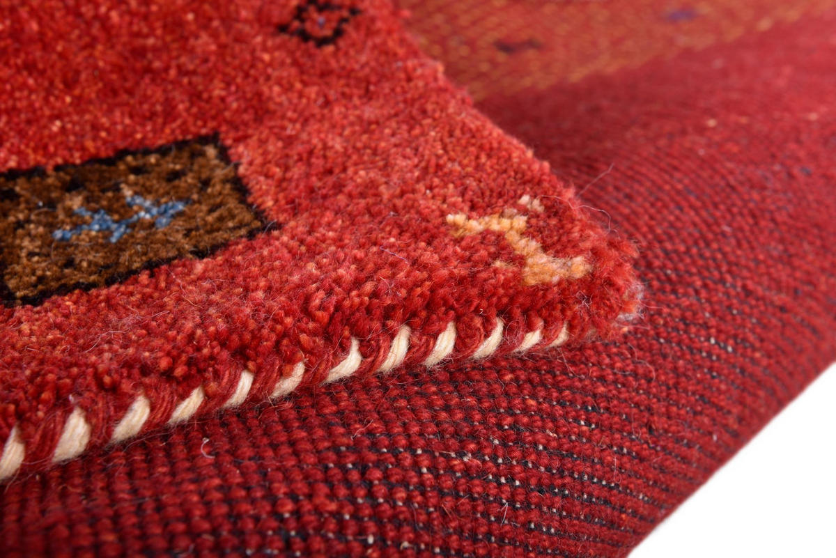 HANDKNÜPFTEPPICH Denver 70x140 cm - Rot, Textil (70/140cm) - THEKO