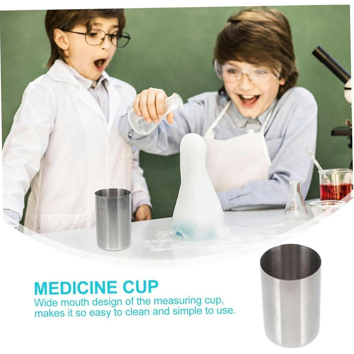 MESSBECHER Edelstahl 80ml - Silberfarben, Metall (0.08L)