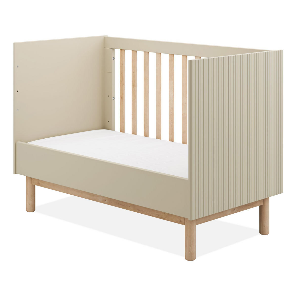 GITTERBETT LOTTI - Beige, Holz (124/88/66cm) - KONSIMO®