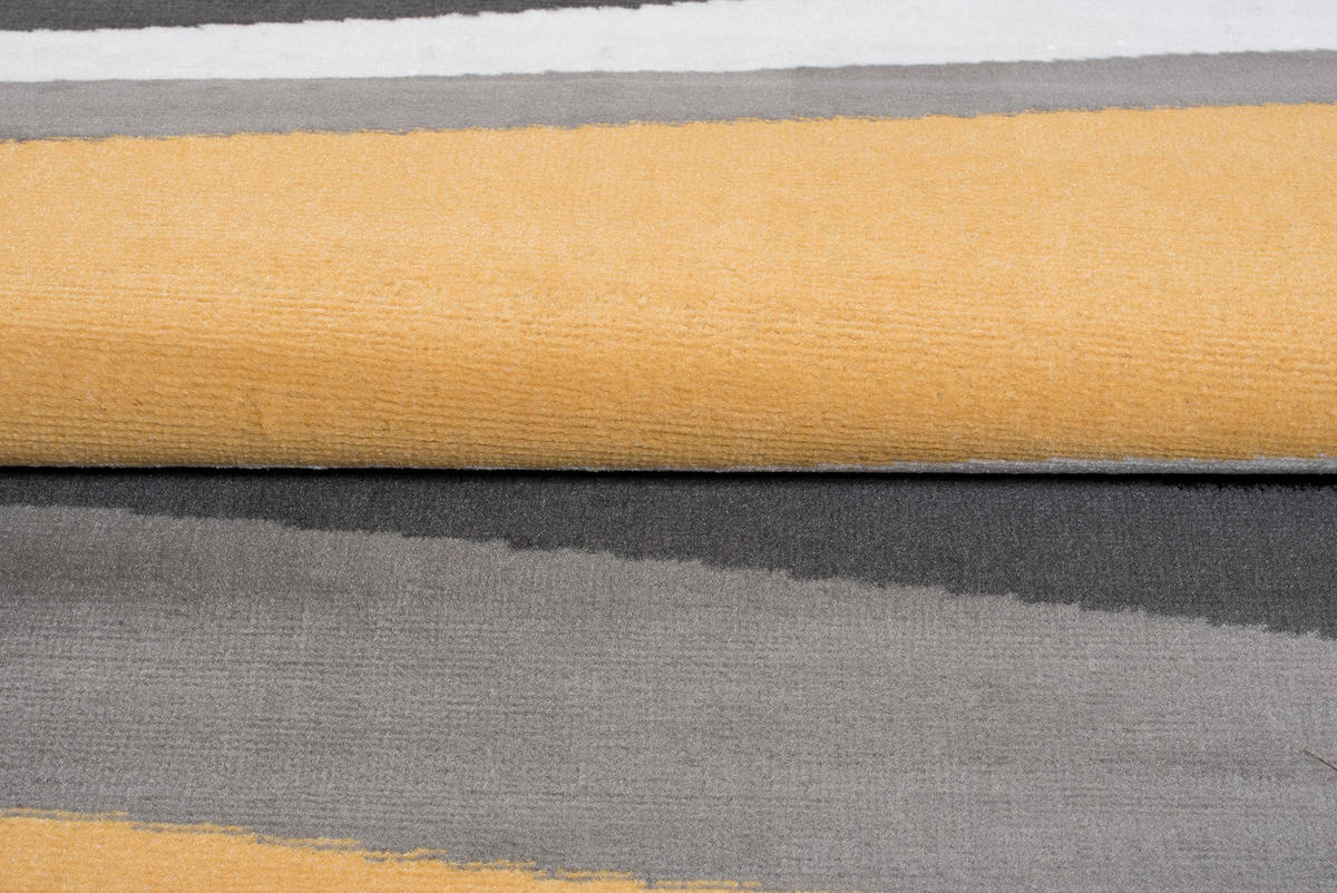 TEPPICH MAYA Gelb Streifen Gestreift 130/190 cm - Gelb, Textil (130/190cm) - Tapiso