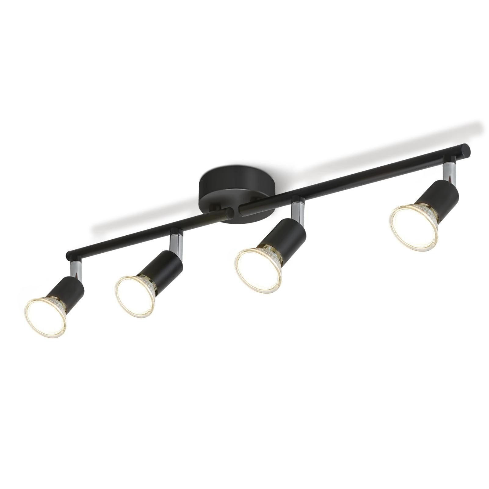 STRAHLER Arnsberg 4-flammig 59.5/8/13 cm - Schwarz, Metall (59.5/8/13cm) - Nettlife